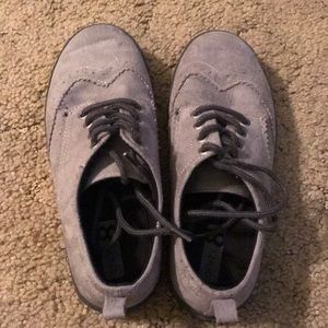 Grey boys dress shoes
